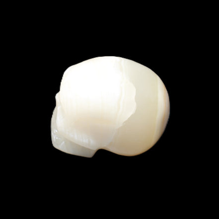 Afghan Jade skull hand-carved 55*48*33mm 172g in sunlight - Rocks and Things Store