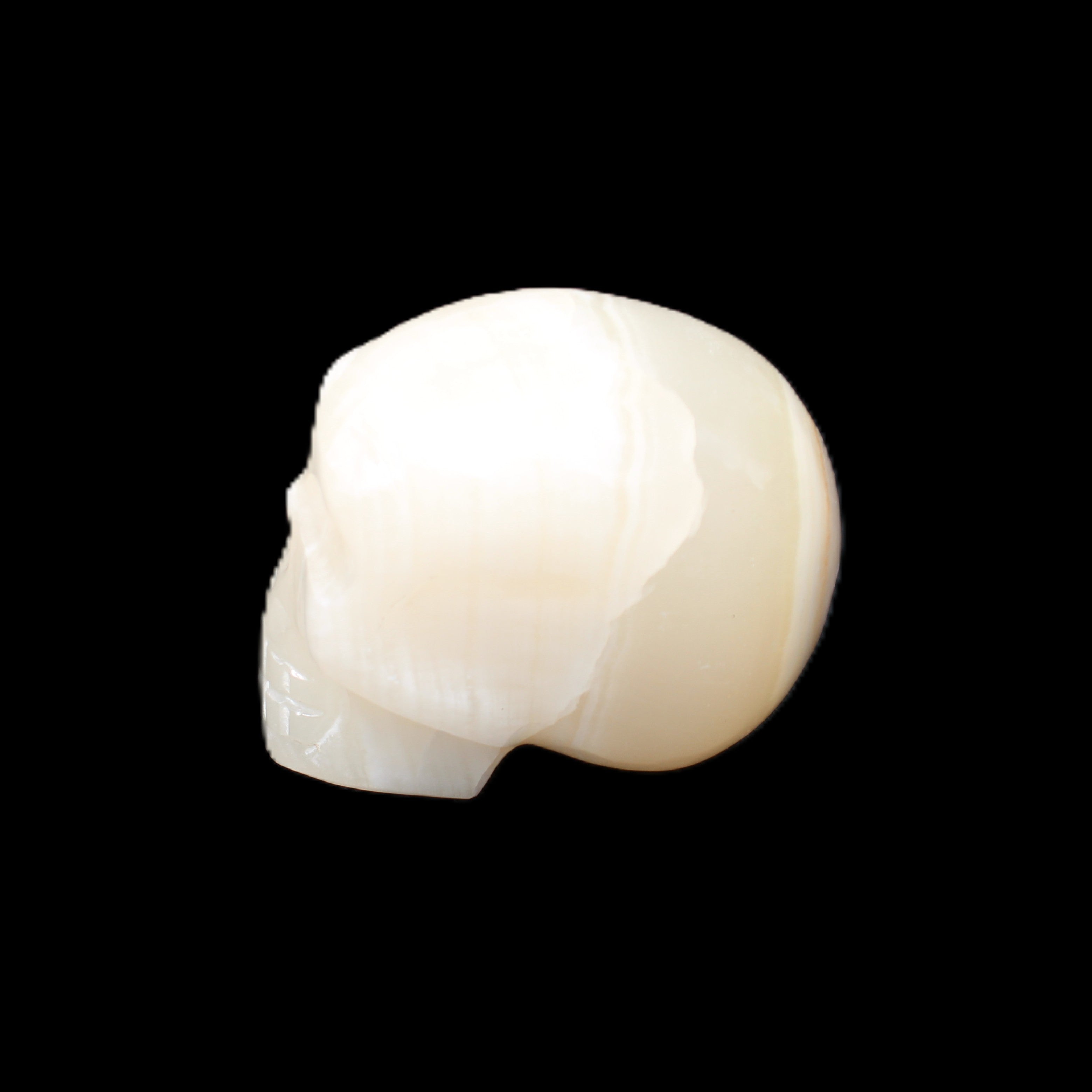 Afghan Jade skull hand-carved 55*48*33mm 172g in sunlight - Rocks and Things Store