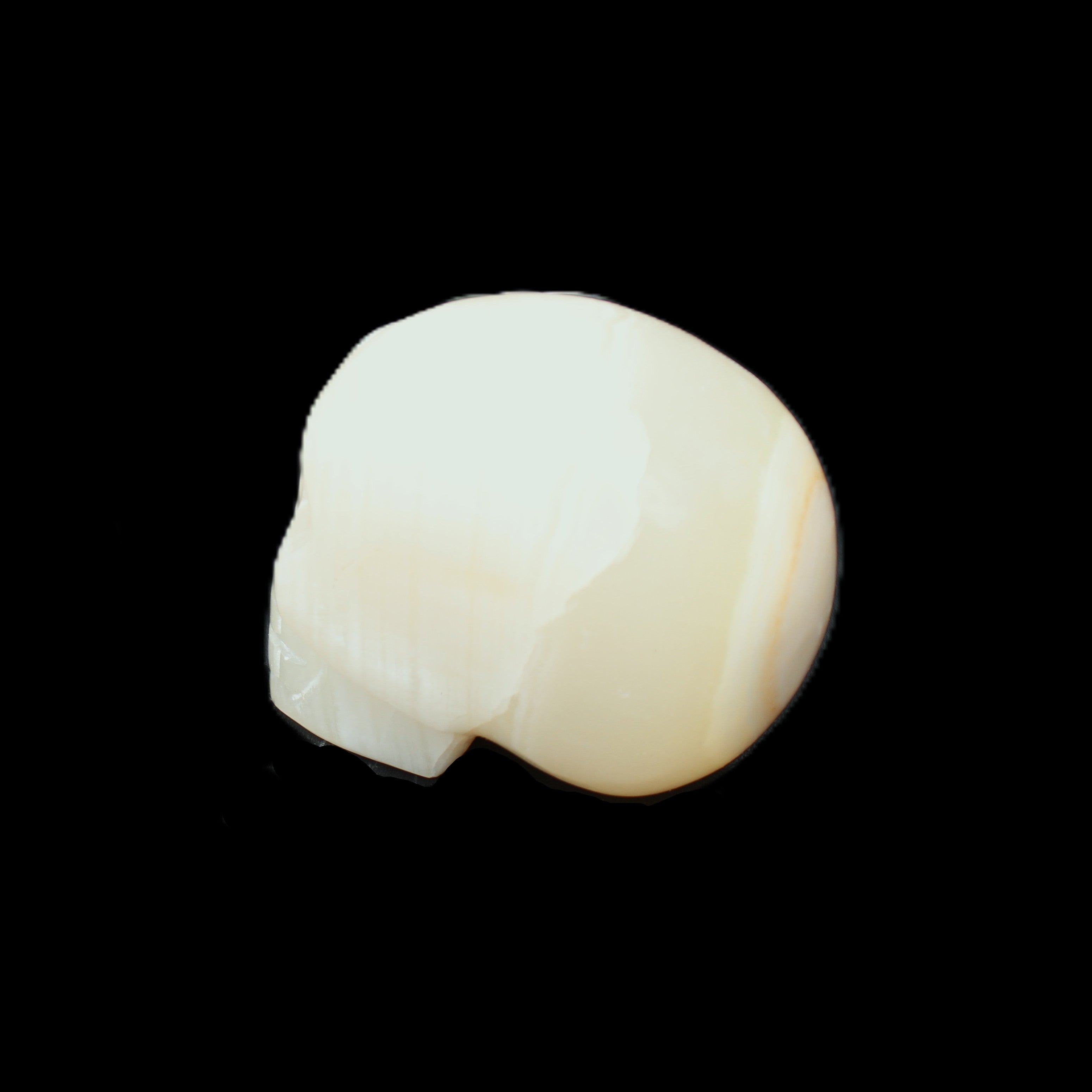 Afghan Jade skull hand-carved 55*48*33mm 172g in sunlight - Rocks and Things Store