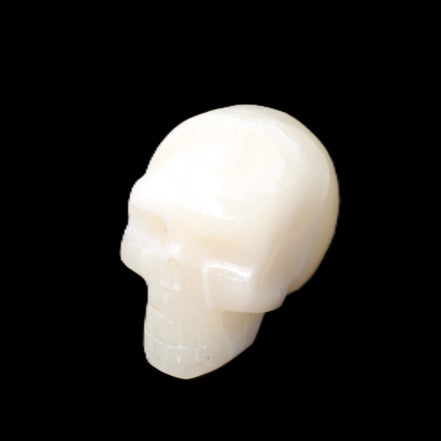 Afghan Jade skull hand-carved 55*48*33mm 172g in sunlight - Rocks and Things Store