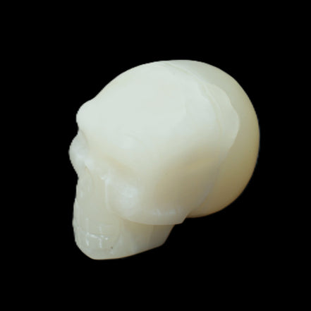 Afghan Jade skull hand-carved 55*48*33mm 172g in sunlight - Rocks and Things Store