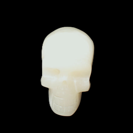 Afghan Jade skull hand-carved 55*48*33mm 172g in sunlight - Rocks and Things Store