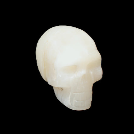 Afghan Jade skull hand-carved 55*48*33mm 172g in sunlight - Rocks and Things Store