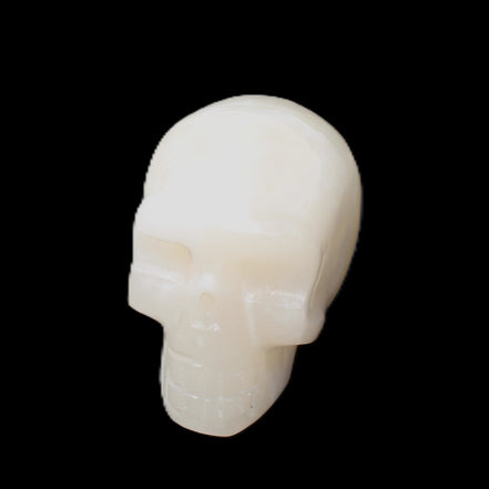 Afghan Jade skull hand-carved 55*48*33mm 172g in sunlight - Rocks and Things Store