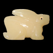Honey Calcite bunny hand-carved 100*67*52mm 459g in sunlight - Rocks and Things Store
