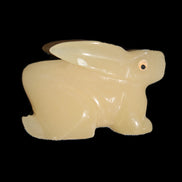 Honey Calcite bunny hand-carved 100*67*52mm 459g in sunlight - Rocks and Things Store