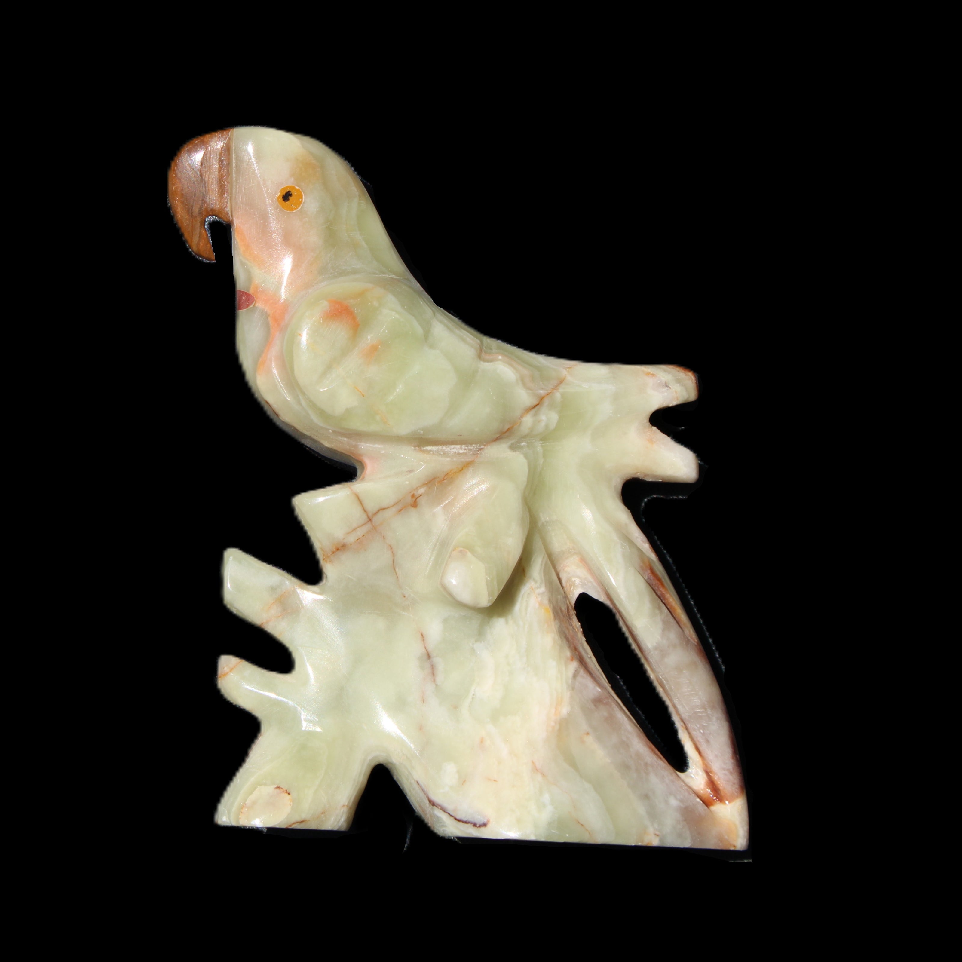 Afghan Jade bird hand-carved 75*21*100mm 207g in sunlight - Rocks and Things Store