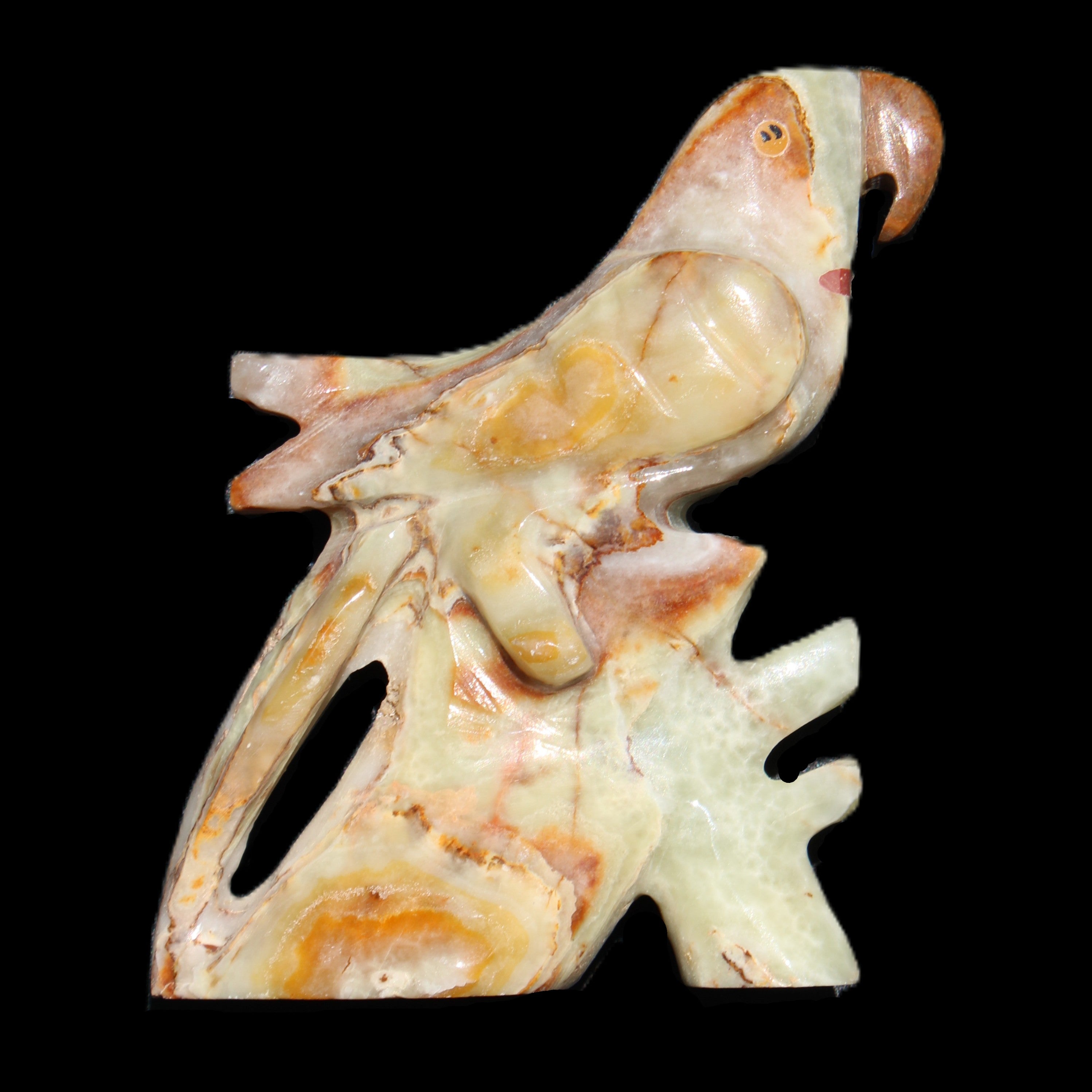 Afghan Jade bird hand-carved 75*21*100mm 207g in sunlight - Rocks and Things Store