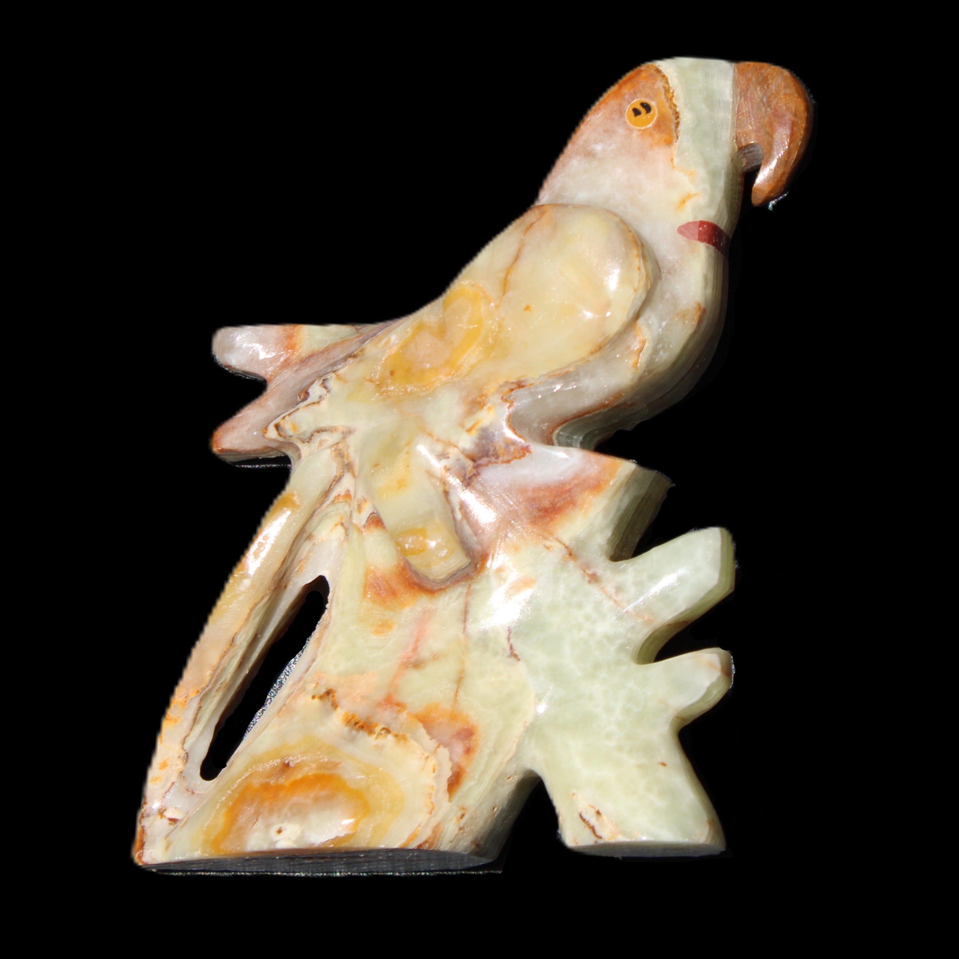 Afghan Jade bird hand-carved 75*21*100mm 207g in sunlight - Rocks and Things Store