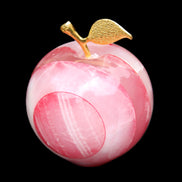 Afghan Jade Onyx hand-carved Apple 60*74mm 376g in sunlight - Rocks and Things Store