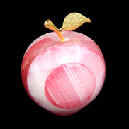 Afghan Jade Onyx hand-carved Apple 60*74mm 376g in sunlight - Rocks and Things Store