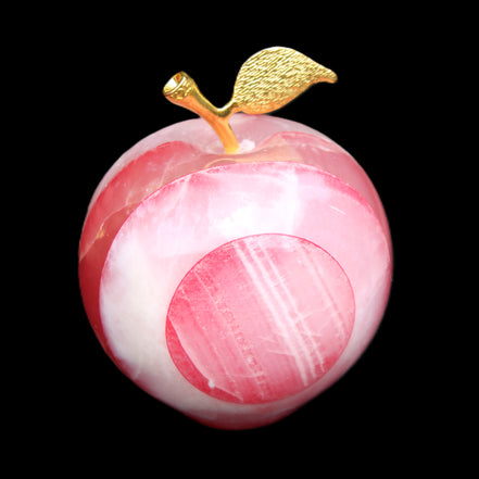 Afghan Jade Onyx hand-carved Apple 60*74mm 376g in sunlight - Rocks and Things Store