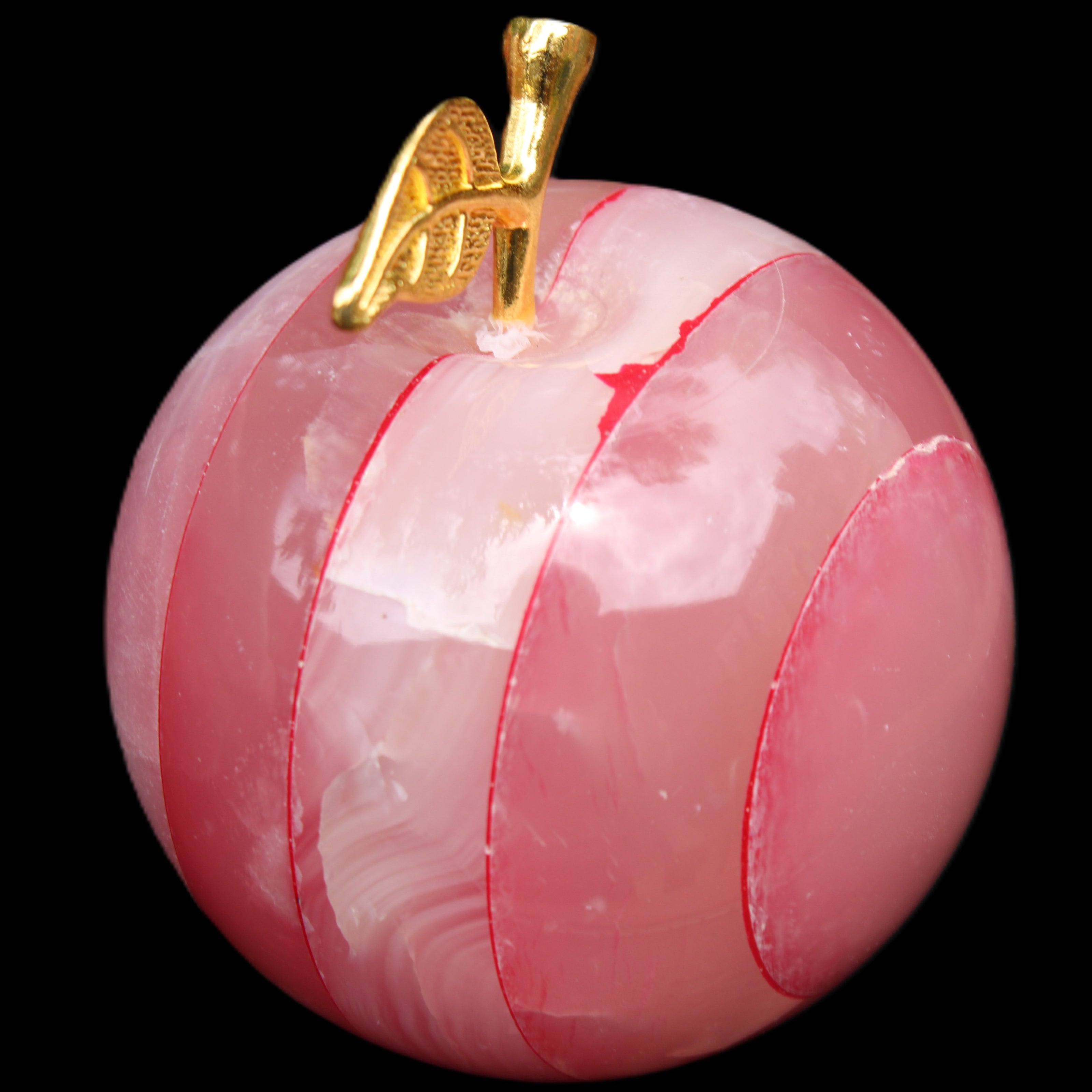 Afghan Jade Onyx hand-carved Apple 60*74mm 376g in sunlight - Rocks and Things Store