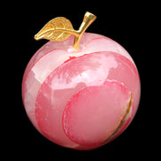 Afghan Jade Onyx hand-carved Apple 60*74mm 376g in sunlight - Rocks and Things Store