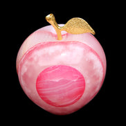 Afghan Jade Onyx hand-carved Apple 60*74mm 376g in sunlight - Rocks and Things Store