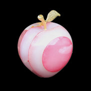 Afghan Jade Onyx hand-carved Apple 60*74mm 376g in sunlight - Rocks and Things Store