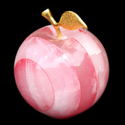 Afghan Jade Onyx hand-carved Apple 60*74mm 376g in sunlight - Rocks and Things Store