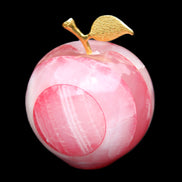 Afghan Jade Onyx hand-carved Apple 60*74mm 376g in sunlight - Rocks and Things Store