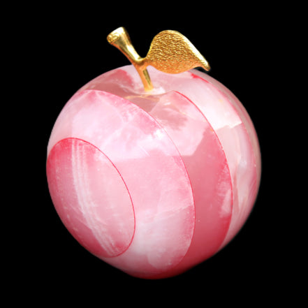 Afghan Jade Onyx hand-carved Apple 60*74mm 376g in sunlight - Rocks and Things Store