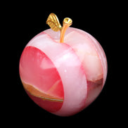 Afghan Jade Onyx hand-carved Apple 60*74mm 376g in sunlight - Rocks and Things Store