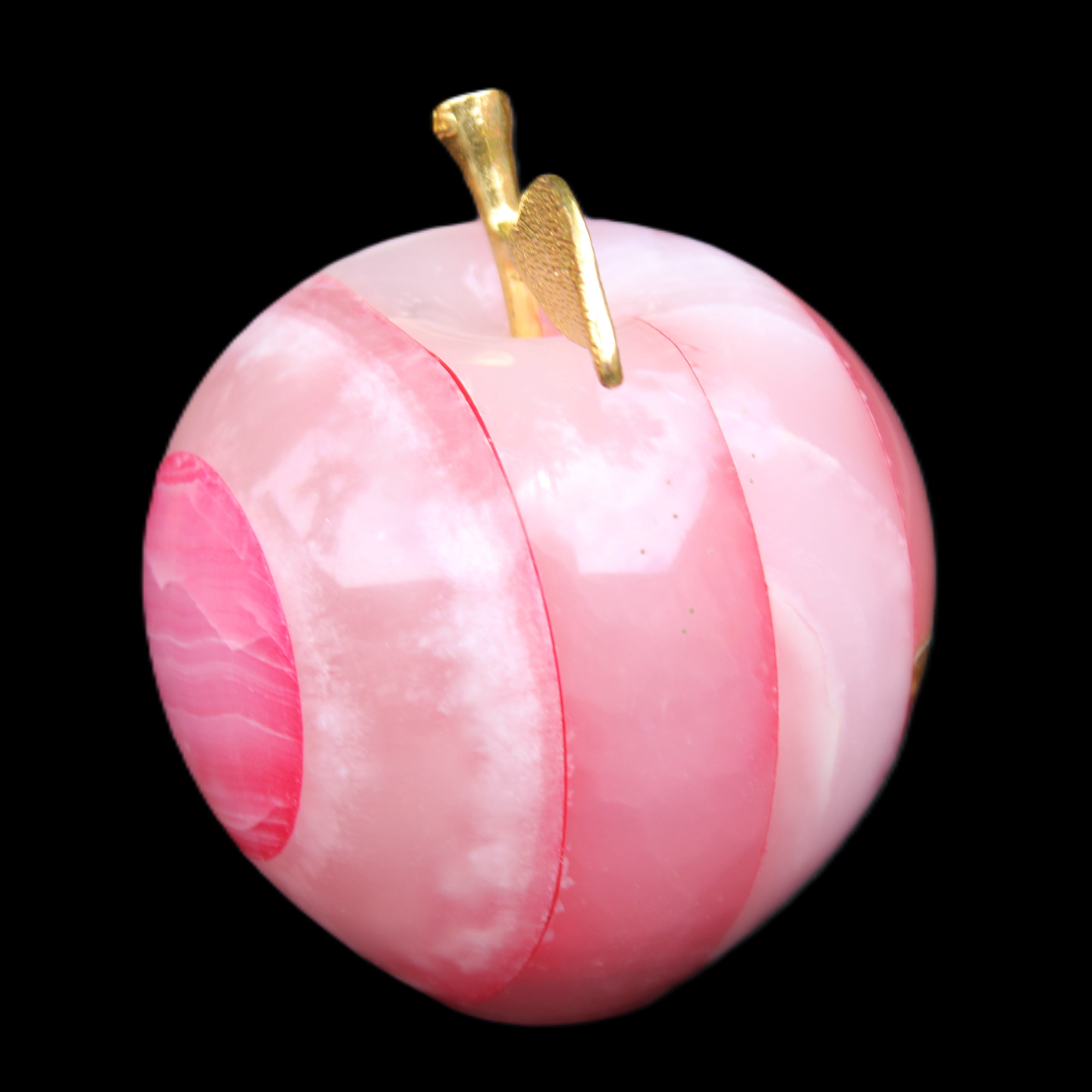 Afghan Jade Onyx hand-carved Apple 60*74mm 376g in sunlight - Rocks and Things Store