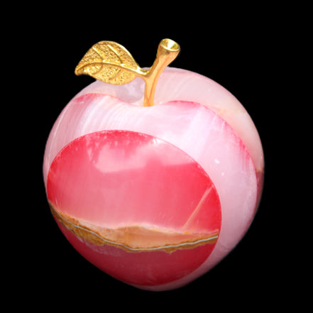 Afghan Jade Onyx hand-carved Apple 60*74mm 376g in sunlight - Rocks and Things Store