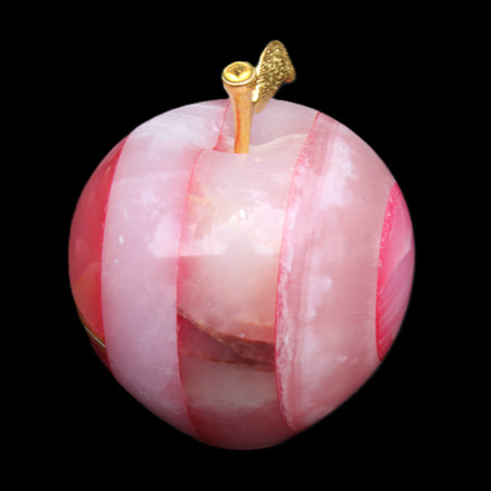 Afghan Jade Onyx hand-carved Apple 60*74mm 376g in sunlight - Rocks and Things Store