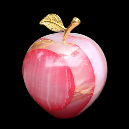 Afghan Jade Onyx hand-carved Apple 60*74mm 376g in sunlight - Rocks and Things Store