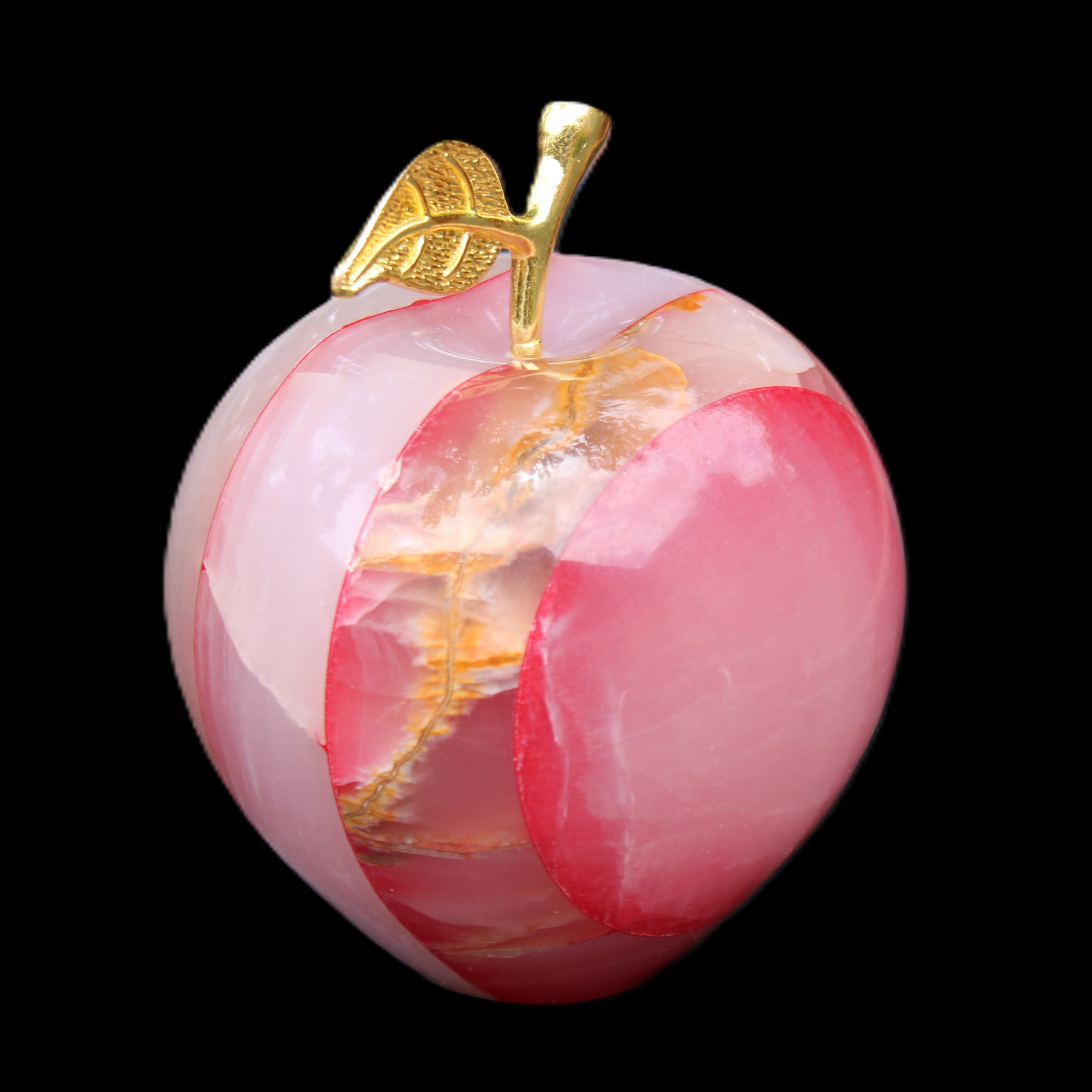 Afghan Jade Onyx hand-carved Apple 60*74mm 376g in sunlight - Rocks and Things Store