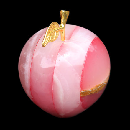 Afghan Jade Onyx hand-carved Apple 60*74mm 376g in sunlight - Rocks and Things Store