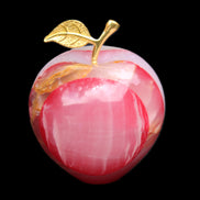 Afghan Jade Onyx hand-carved Apple 60*74mm 376g in sunlight - Rocks and Things Store