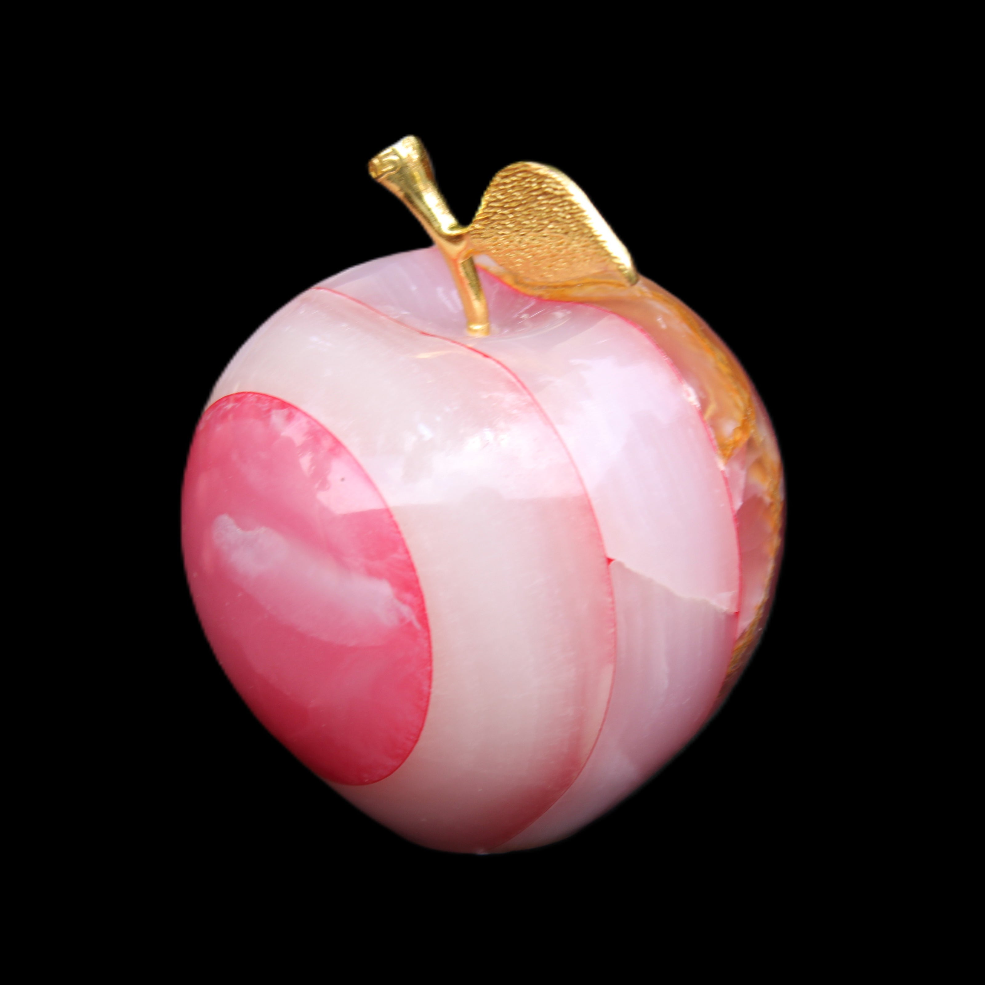 Afghan Jade Onyx hand-carved Apple 60*74mm 376g in sunlight - Rocks and Things Store