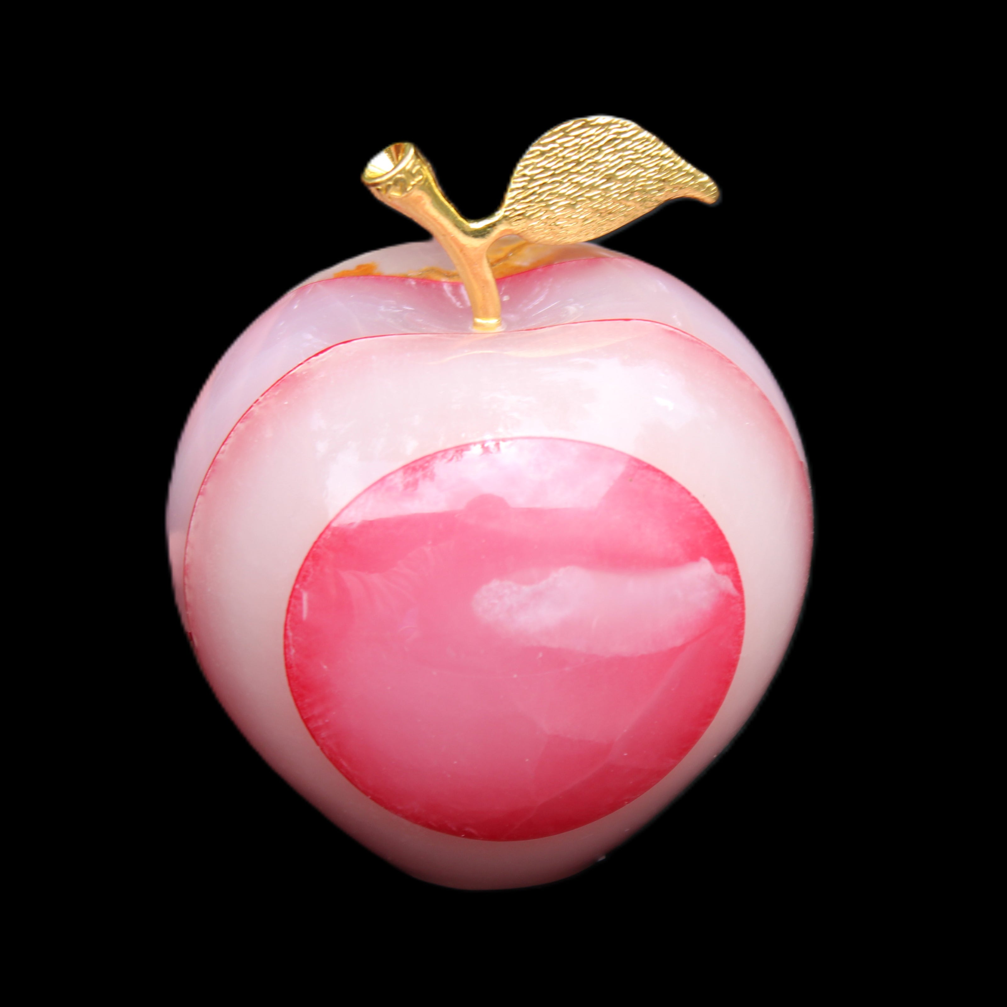 Afghan Jade Onyx hand-carved Apple 60*74mm 376g in sunlight - Rocks and Things Store