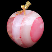 Afghan Jade Onyx hand-carved Apple 60*74mm 376g in sunlight - Rocks and Things Store