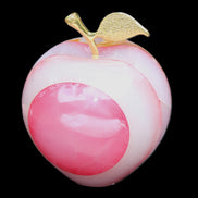 Afghan Jade Onyx hand-carved Apple 60*74mm 376g in sunlight - Rocks and Things Store