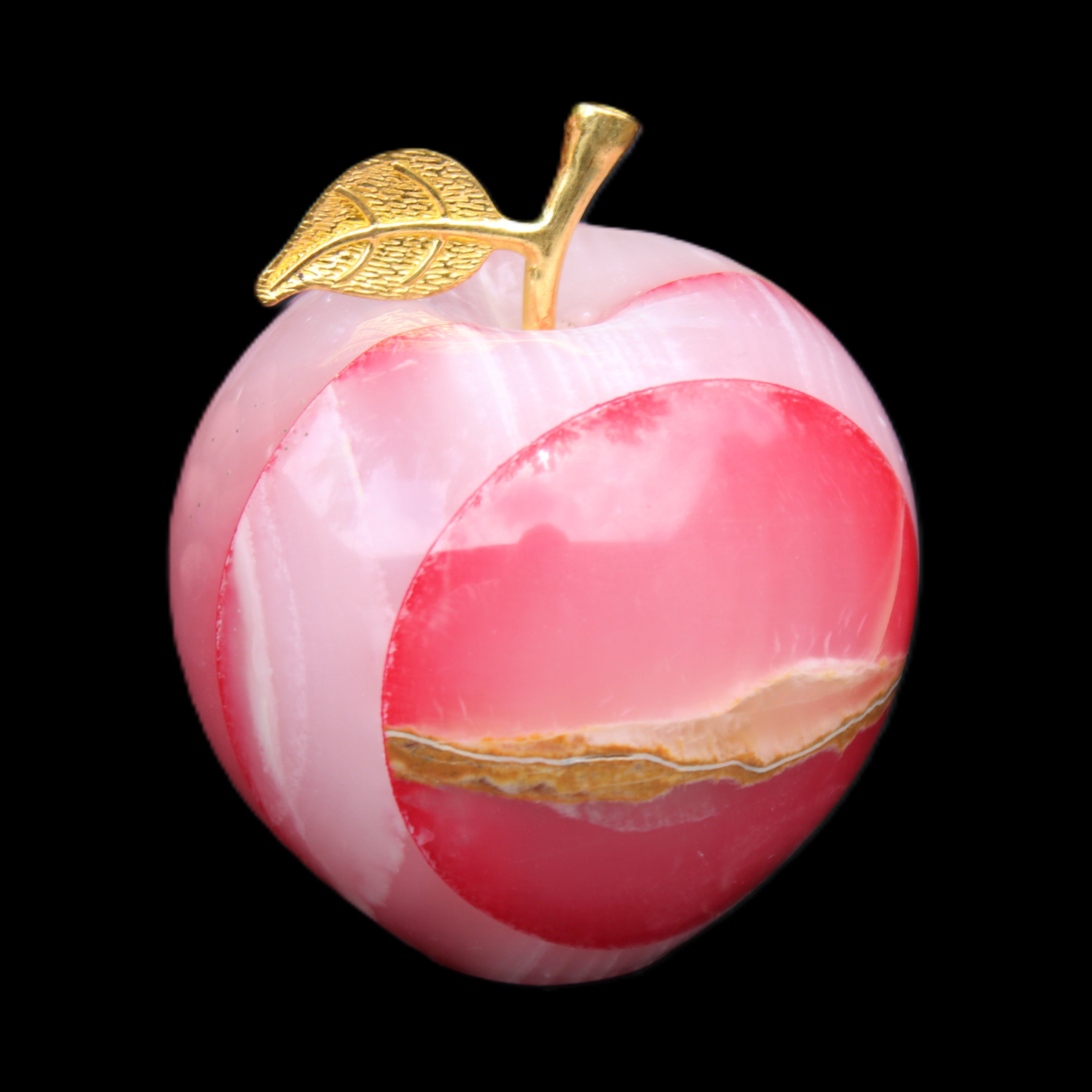 Afghan Jade Onyx hand-carved Apple 60*74mm 376g in sunlight - Rocks and Things Store