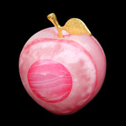 Afghan Jade Onyx hand-carved Apple 60*74mm 376g in sunlight - Rocks and Things Store