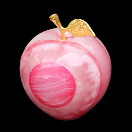 Afghan Jade Onyx hand-carved Apple 60*74mm 376g in sunlight - Rocks and Things Store