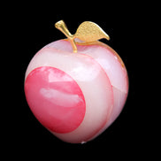 Afghan Jade Onyx hand-carved Apple 60*74mm 376g in sunlight - Rocks and Things Store