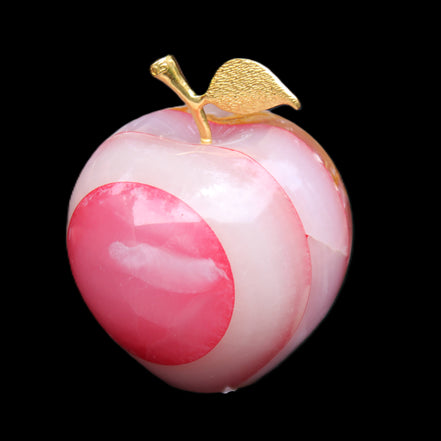 Afghan Jade Onyx hand-carved Apple 60*74mm 376g in sunlight - Rocks and Things Store