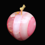 Afghan Jade Onyx hand-carved Apple 60*74mm 376g in sunlight - Rocks and Things Store