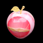 Afghan Jade Onyx hand-carved Apple 60*74mm 376g in sunlight - Rocks and Things Store