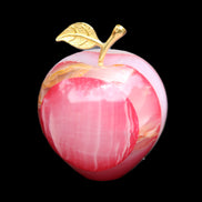 Afghan Jade Onyx hand-carved Apple 60*74mm 376g in sunlight - Rocks and Things Store