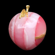 Afghan Jade Onyx hand-carved Apple 60*74mm 376g in sunlight - Rocks and Things Store