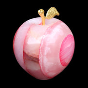 Afghan Jade Onyx hand-carved Apple 60*74mm 376g in sunlight - Rocks and Things Store