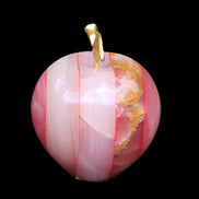 Afghan Jade Onyx hand-carved Apple 60*74mm 376g in sunlight - Rocks and Things Store