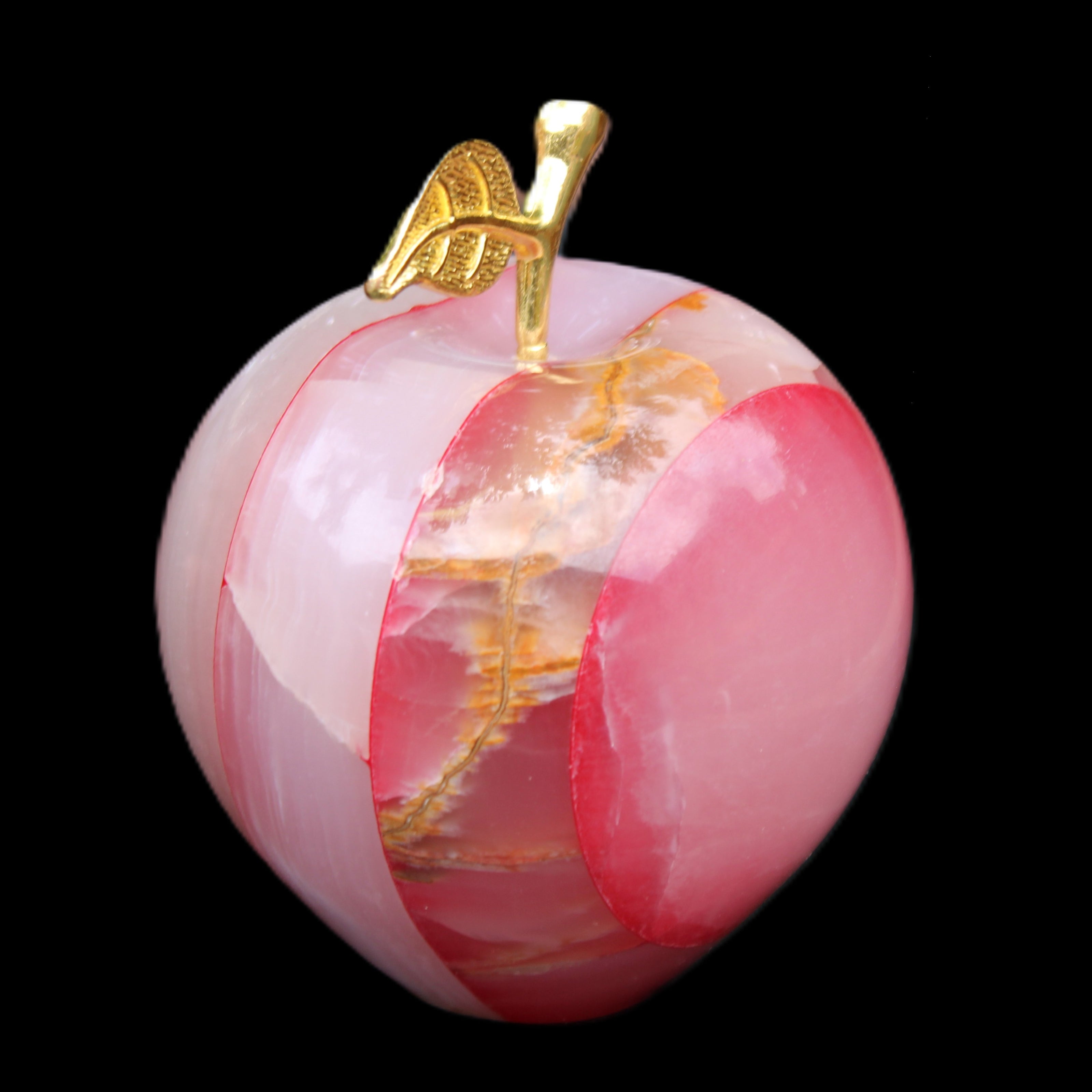 Afghan Jade Onyx hand-carved Apple 60*74mm 376g in sunlight - Rocks and Things Store