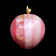 Afghan Jade Onyx hand-carved Apple 60*74mm 376g in sunlight - Rocks and Things Store