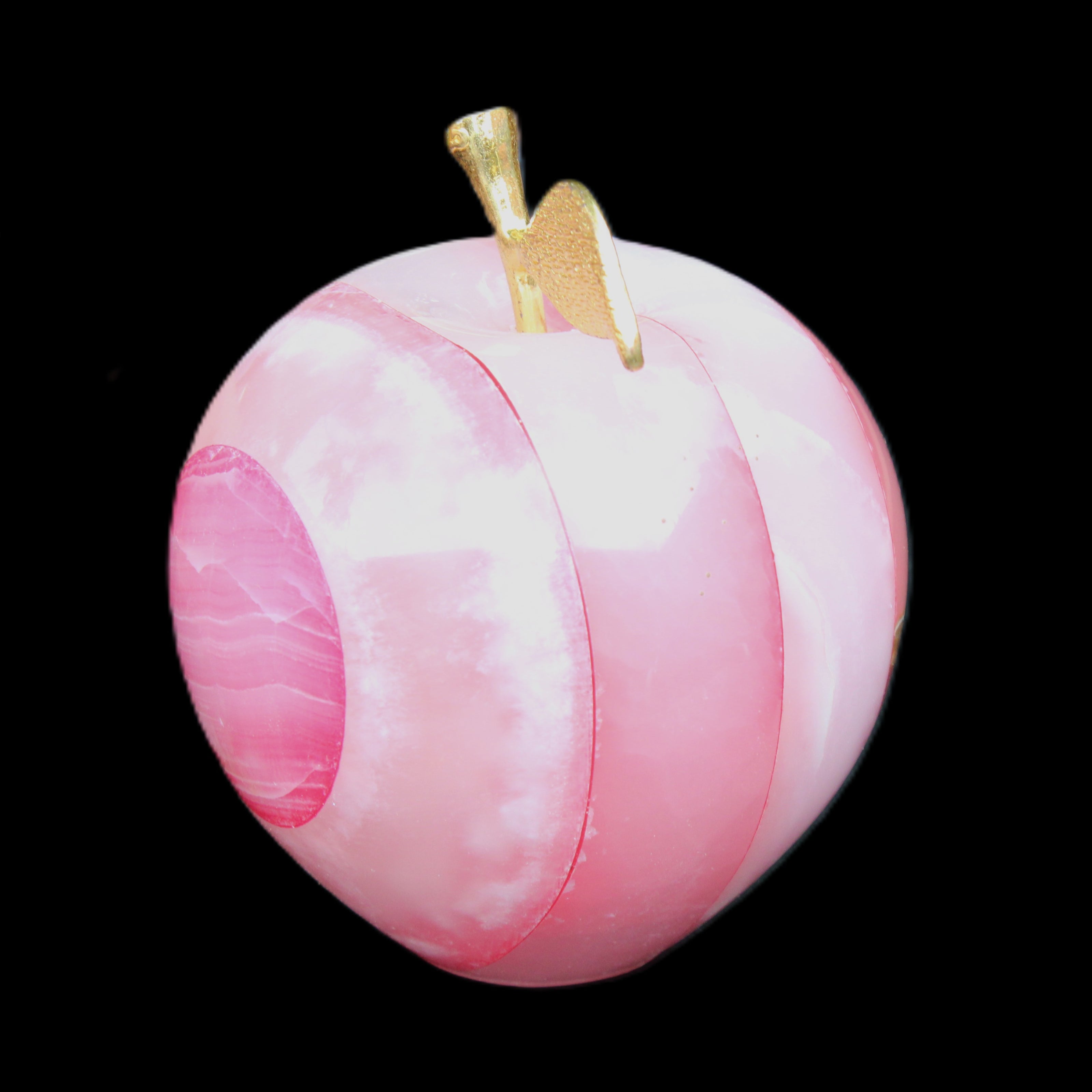 Afghan Jade Onyx hand-carved Apple 60*74mm 376g in sunlight - Rocks and Things Store