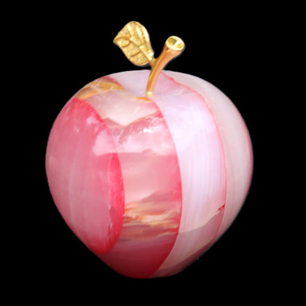 Afghan Jade Onyx hand-carved Apple 60*74mm 376g in sunlight - Rocks and Things Store